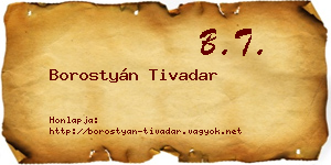 Borostyán Tivadar névjegykártya