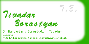 tivadar borostyan business card